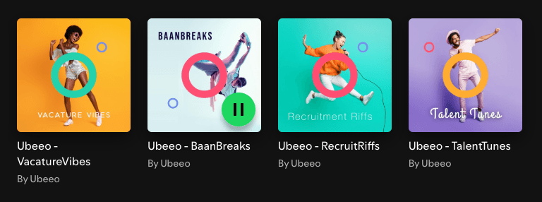Ubeeo Spotify muzieklijsten