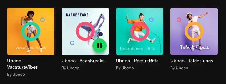 Ubeeo Spotify muzieklijsten
